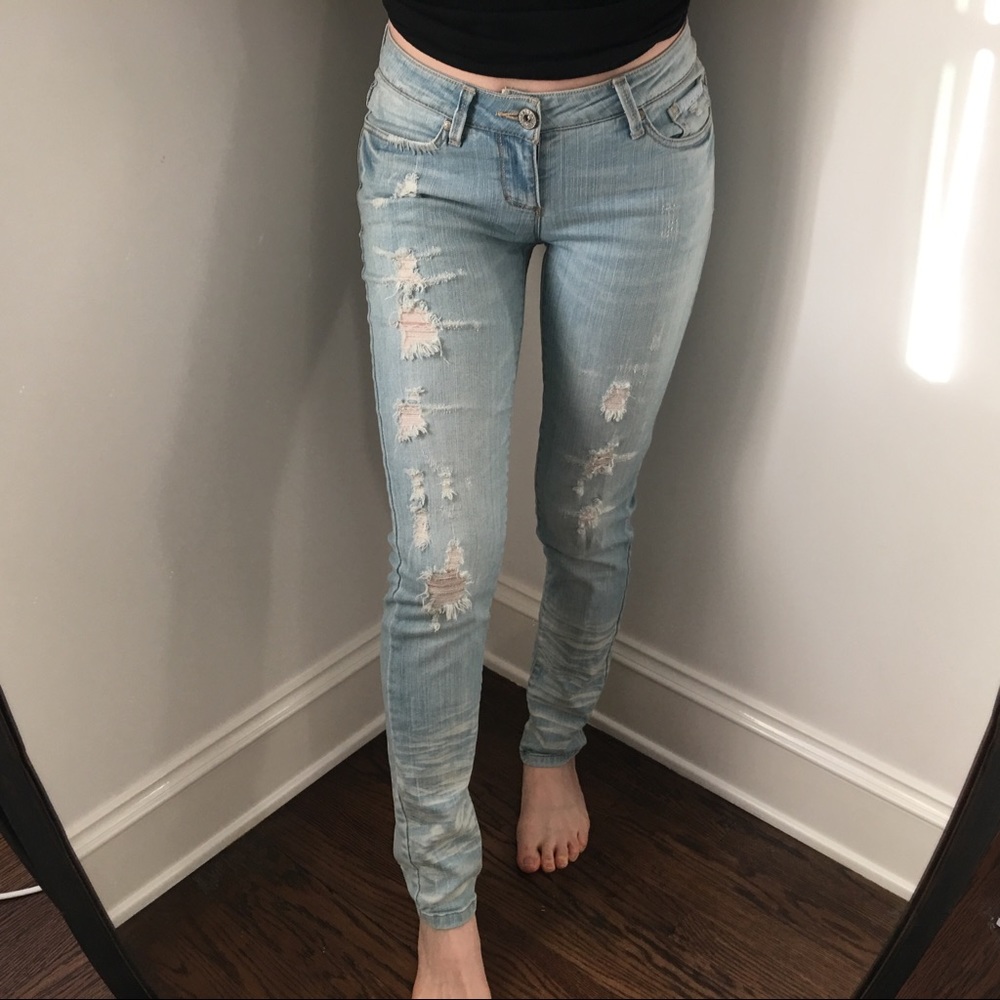 Papaya Ripped Skinny Jeans